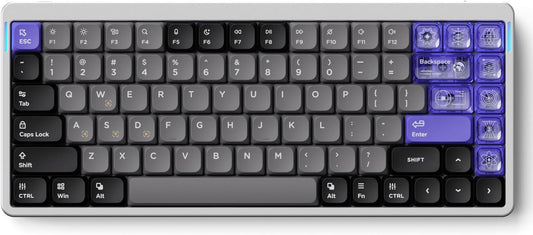 nuphy Air75 HE Rapid Trigger Wired Custom Magnetic Gaming Keyboard,RGB HotSwap, 84 Keys 75% Layout Adjustable Actuation Esports Low-Profile Hall Effect Keyboard (Magnetic Jade Switch)
