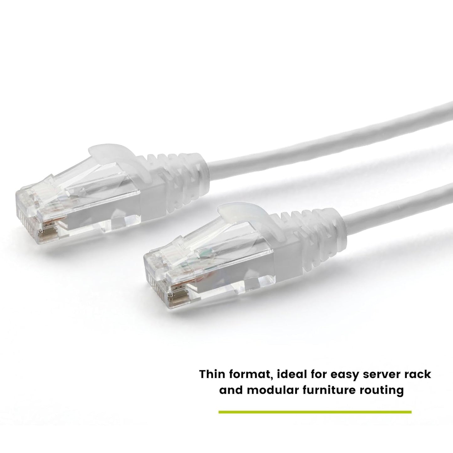 TRUECABLE Cat6 Component Rated Patch Cable, Unshielded (U/UTP), 14ft, White, 28AWG Solid Copper, Snagless 10G High-Speed Ethernet Cable, PoE++ 4PPoE 100W, UL Listed, RoHS-3, 1 Pack