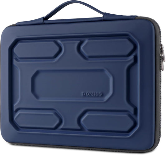 DOMISO 14 inch Laptop Sleeve with Handle Shockproof Computer Bag Waterproof EVA Protective Carrying Case for 14" ThinkPad E480/Yoga 920/13.5" Microsoft Surface Book/HP Pavilion 14 Stream 14,Dark Blue