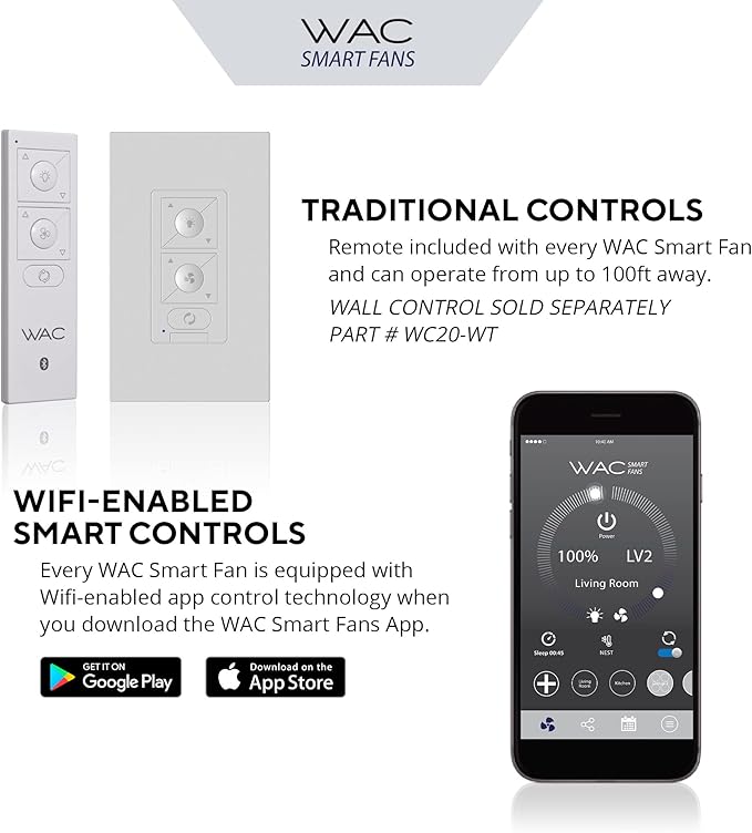 Mocha Indoor/Outdoor 3-Blade Smart Compatible Ceiling Fan 54in Brushed Aluminum with Remote Control and Wall Cradle. Works with iOS/Android, Alexa, Google Assistant, Samsung SmartThings, and Ecobee.