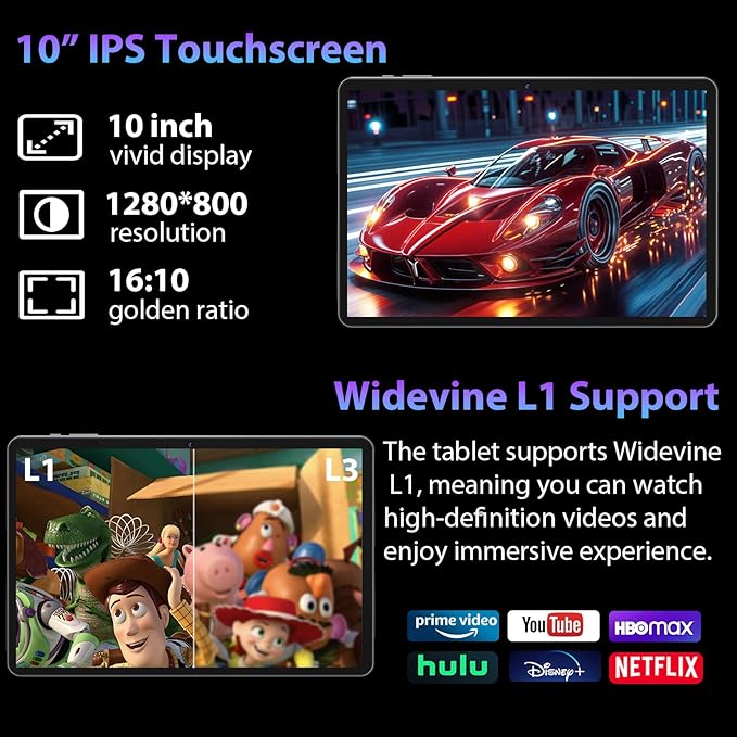 Android 15 Tablet with Keyboard, 26GB RAM, 256GB ROM(2TB Expand), 10 inch tablet with Octa-core, 8000mAh Battery, 2.4G/5G WiFi, BT 5.0, 5MP+13MP Camera, Gemini AI, Case, Mouse, Stylus (Green Case)