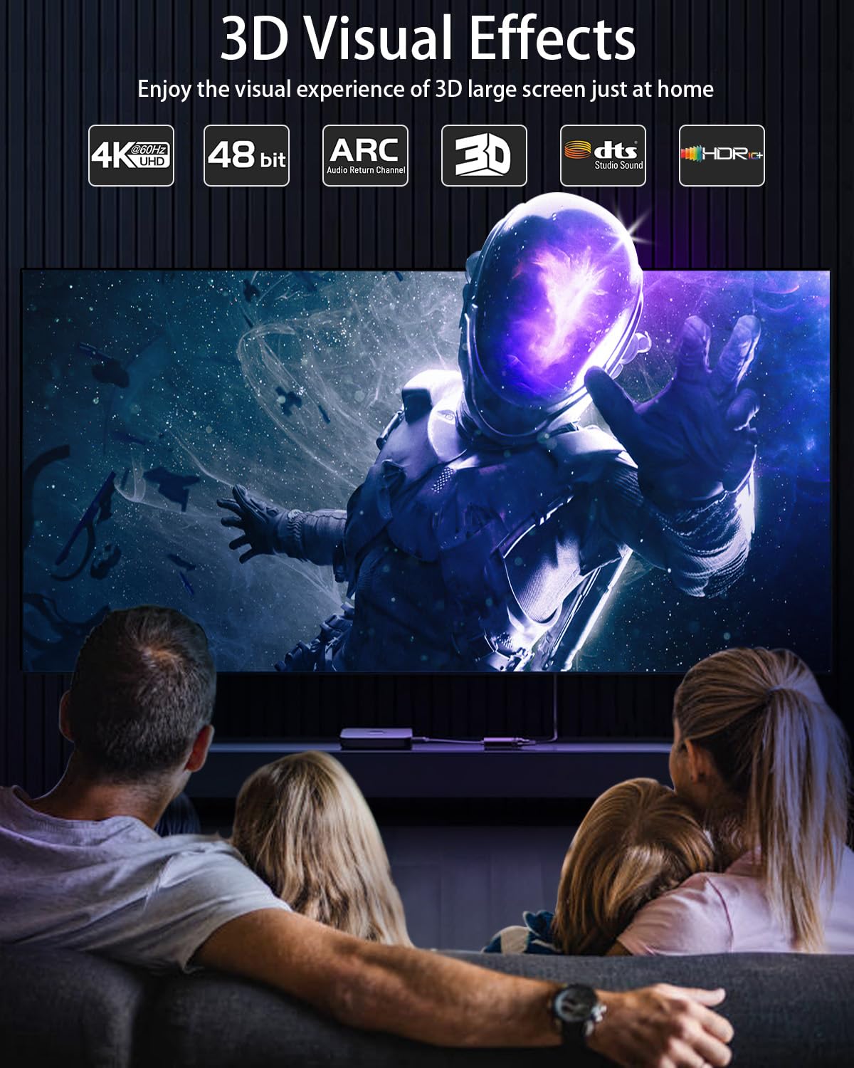 LEADSTAR HDMI Cable 4K 6 ft / 2m, High Speed HDMI 2.0 Cord Braided | 4K@60Hz, Ultra HD, 2160p, ARC, HDR, 3D, HDCP 2.2 | for Xbox, PS5, TV, Laptop, Monitor