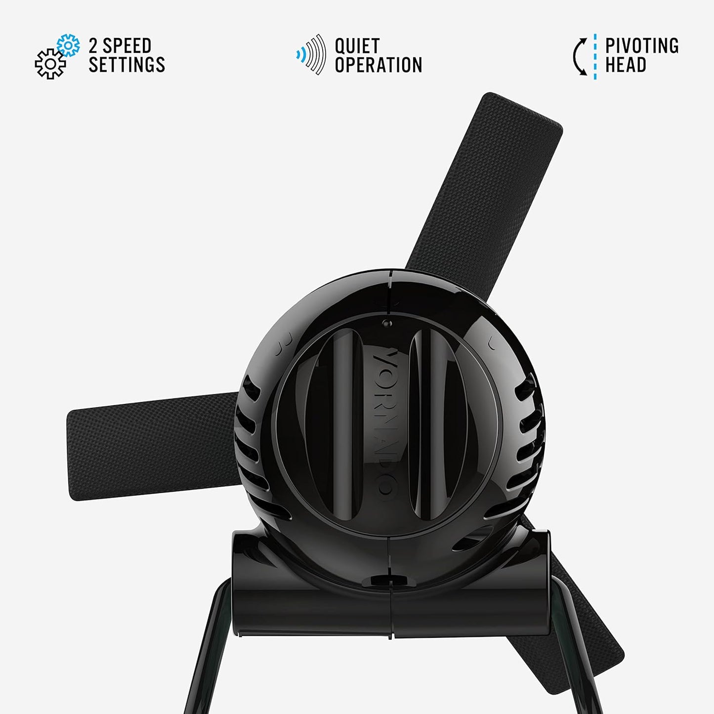 Vornado Zippi Small Personal Fan, Foldable Cooling for Desk, 2 Speed Settings, Soft Nylon Blades, Directable Airflow, Compact Design, Perfect Fan for Office and Bedroom, Multiple Color Options, Black