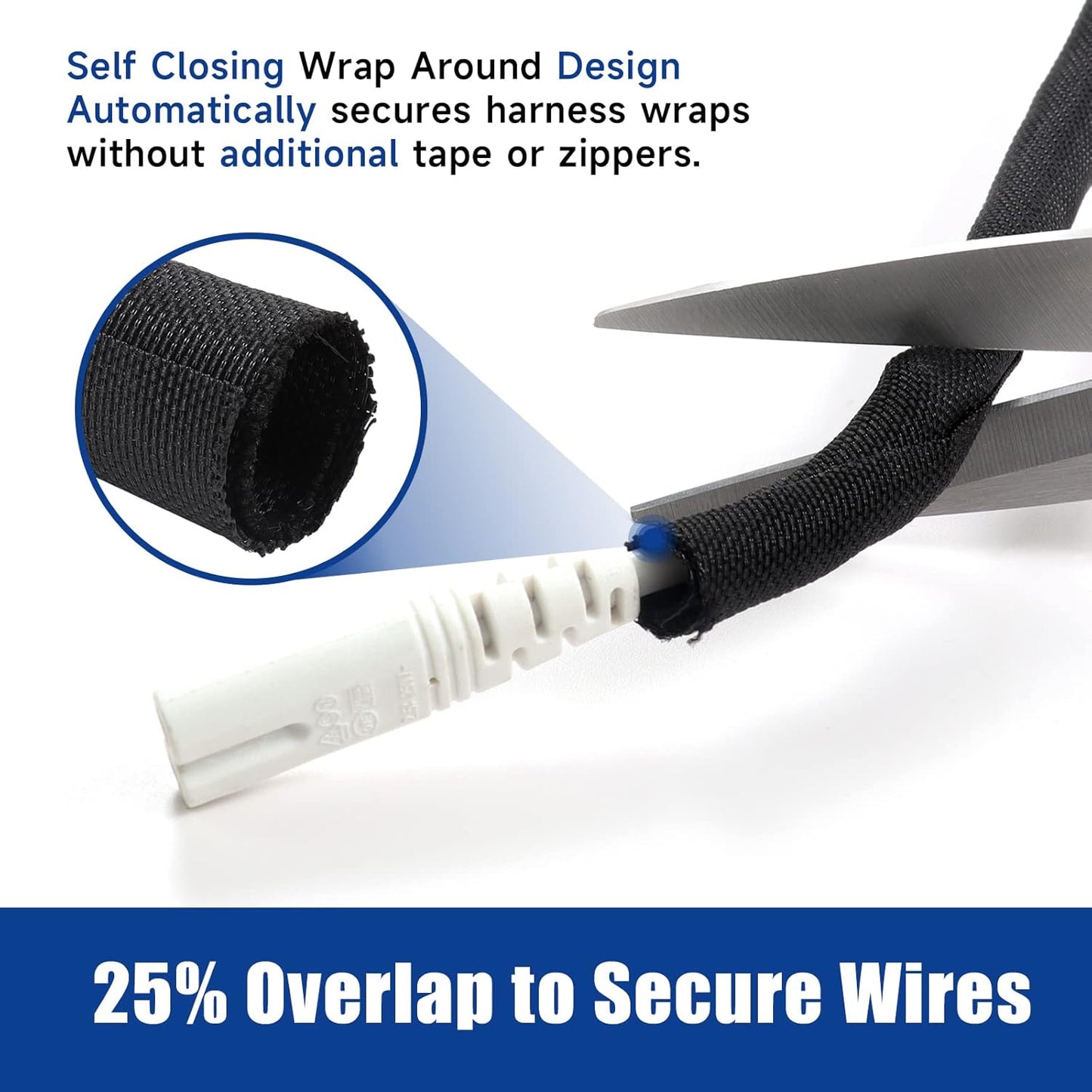 Automotive Wire Sheathing Split Wire Loom Braided Mesh Woven Cable Sleeve for Wires/Cable Cord Protector (5/16" - 65 Feet)