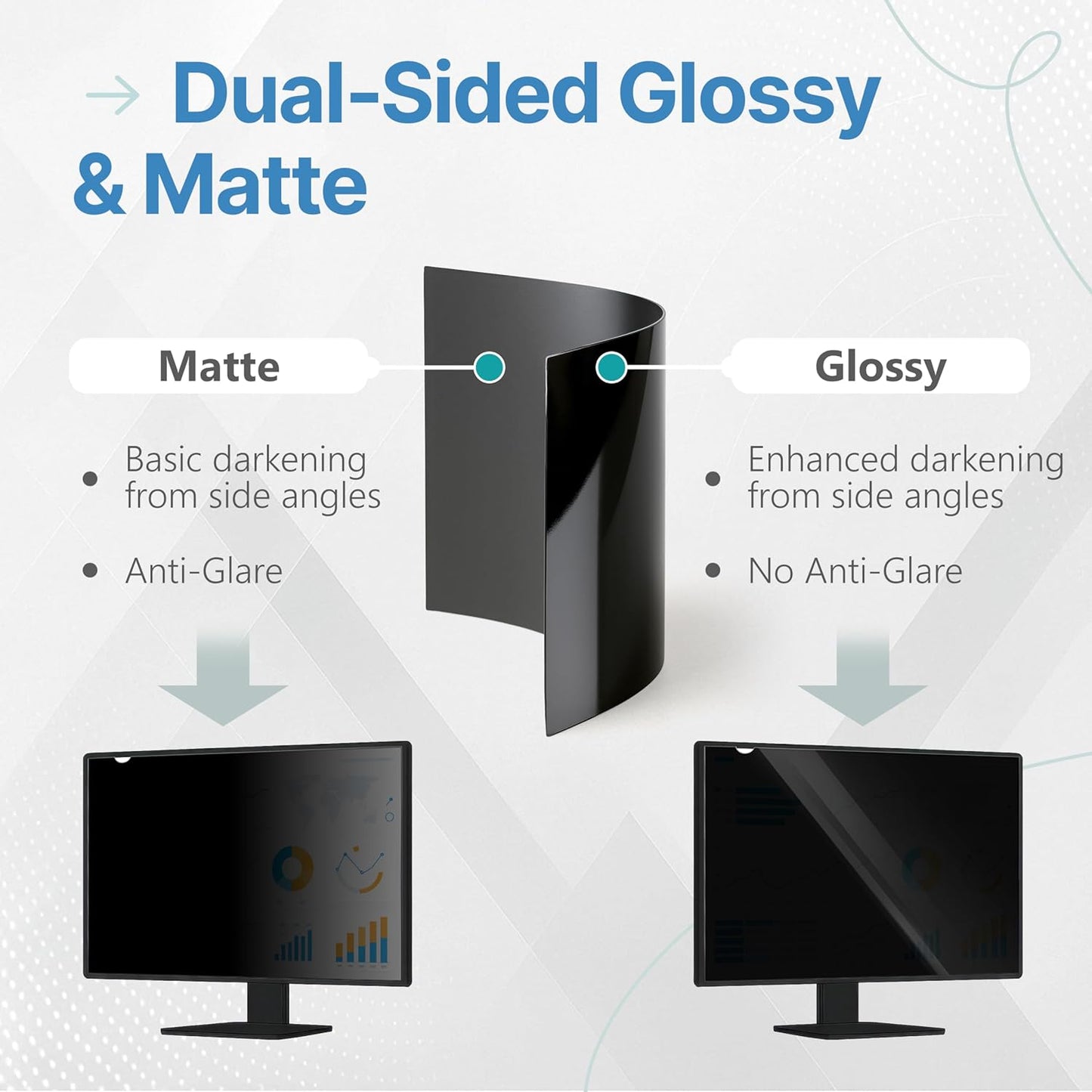 VINTEZ 29 Inch 21:9 Privacy Screen for Computer Monitor and Laptop - Anti Glare Protector Film Blue Light Filter Eye Protection - Computer Screen Privacy Shield, [1 Pack]