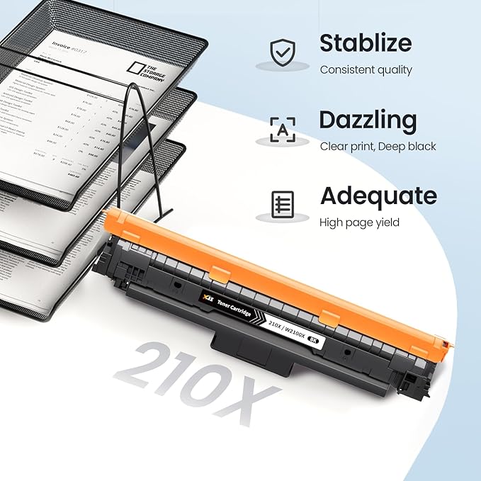 XJI 210X Compatible Toner Cartridges Set 4 Pack Replacement for HP 210 X A 210A, for Color Laser Jet Pro 4201dn 4201dw MFP 4301fdn 4301fdw Printer Ink (with Chip)