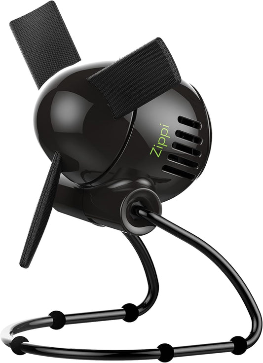 Vornado Zippi Small Personal Fan, Foldable Cooling for Desk, 2 Speed Settings, Soft Nylon Blades, Directable Airflow, Compact Design, Perfect Fan for Office and Bedroom, Multiple Color Options, Black