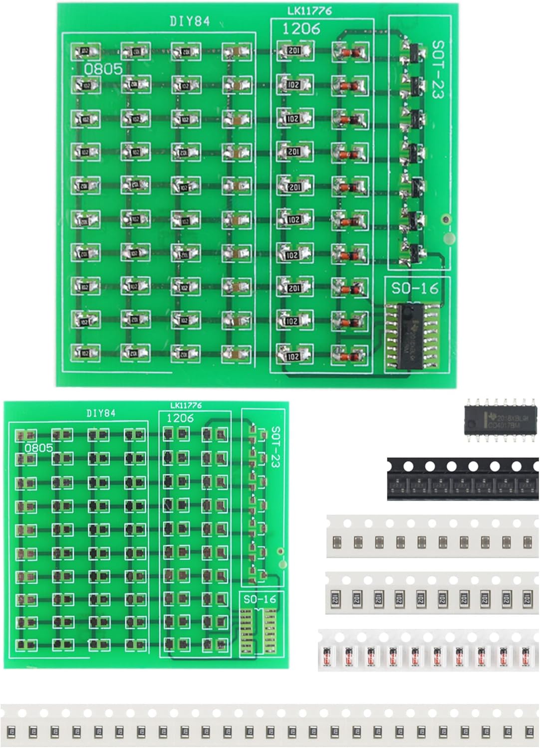 Soldering Practice Kit DIY 0805 Small SMD Circuit Kit Learn Soldering Kit For Beginners