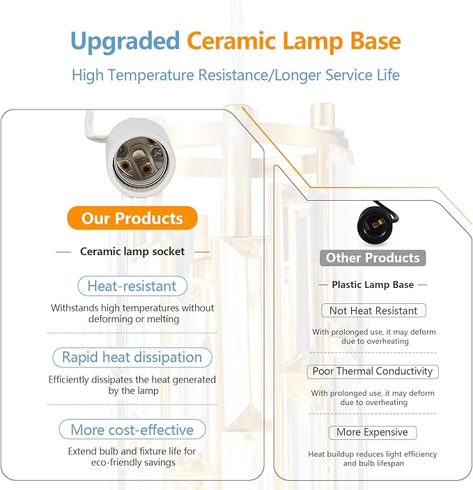 LMQNINE Pendant Lighting Modern Pendant Light, Mini Crystal Chandeliers,Adjustable Pendant Light Fixture for Kitchen Island Dinning Room Bedroom (Gold, 3-Light)