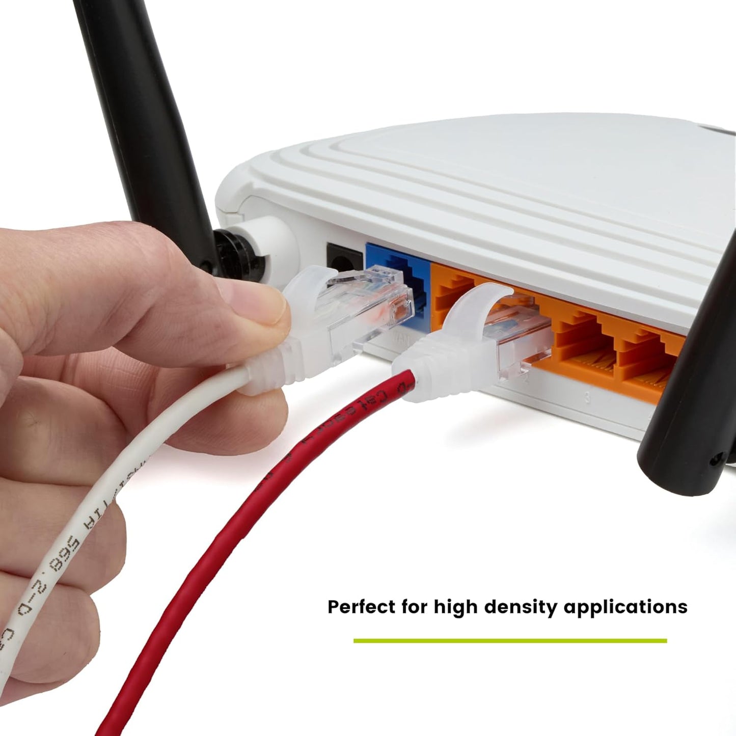 TRUECABLE Cat6 Component Rated Patch Cable, Unshielded (U/UTP), 6in, Red, 28AWG Solid Copper, Snagless 10G High-Speed Ethernet Cable, PoE++ 4PPoE 100W, UL Listed, RoHS-3, 5 Pack