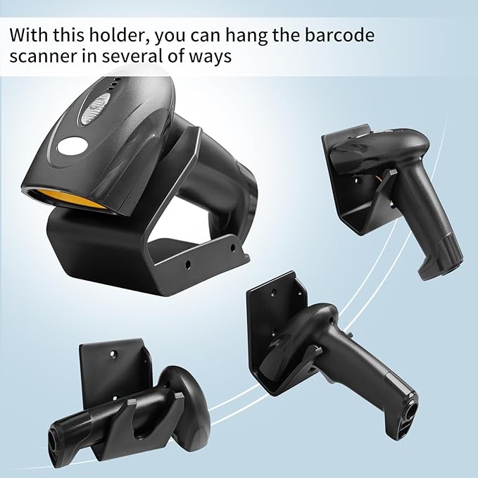 Scanner Holder for Desk Barcode Scanner for Motorola Symbol Zebra Honeywell Barcode Scanner Holder LS2208 DS3608 1300G with Screws & Adhesive Tape (4)