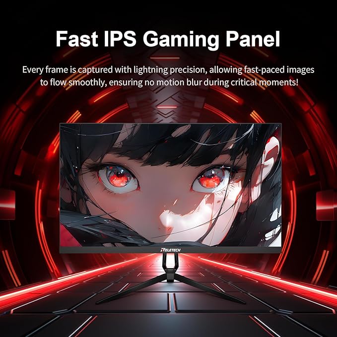23.8-inch 180Hz Gaming Monitor,Full HD (1920 x 1080),100% sRGB Fast-IPS Panel Computer Monitor, VESA 75 * 75mm Compatible, 1000:1 Contrast Ratio, HDMI & DP & USB Ports (R23 Blitz)