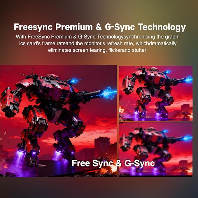 27 Inch 240Hz Gaming Monitor FHD 1080P, 1ms, AMD FreeSync Premium, 99% sRGB, HDR Ready, Tilt Adjustable