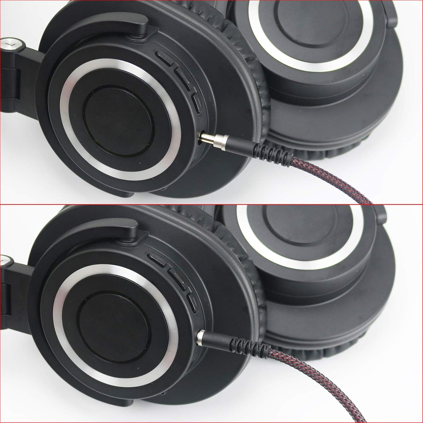 NewFantasia Replacement Audio Upgrade Cable Compatible with Audio-Technica ATH-M50xBT, ATH-AR3BTBK, ATH-SR50BT, ATH-ANC9, ATH-ANC7B, ATH-SR5BTBK, ATH-S700BT Headphones 2meters/6.6ft