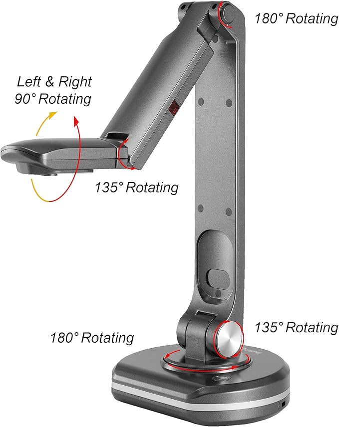 JOYUSING V500S 8MP Document Camera for Teachers, USB Visualiser for A3 Size, LED Light, AutoFocus, OCR for Windows, Classroom Presentation, Remote Teaching, Web Conferencing, Mac, Windows, Chromebook