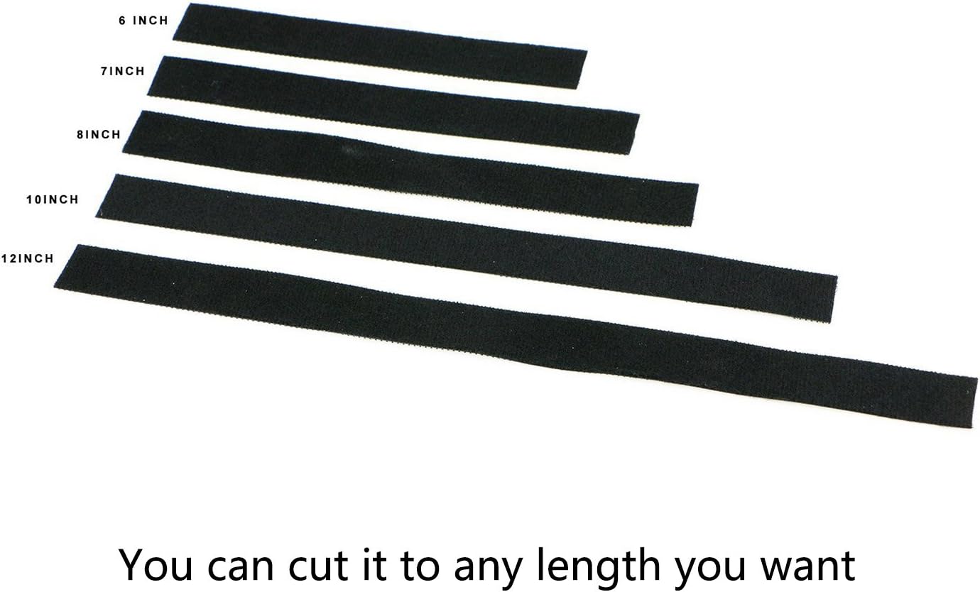 Reusable Fastening Tape Cable Ties 3/4 Inch Double Side Hook Roll (10 Yard, Blue)