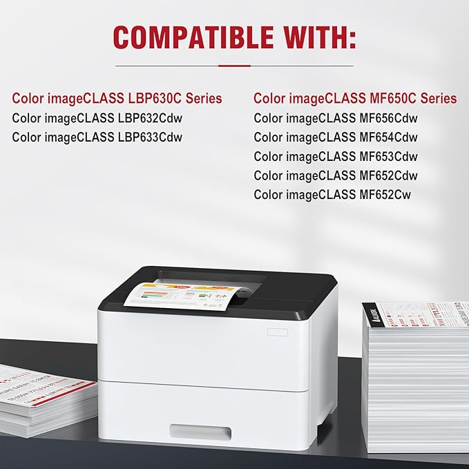 067H High Yield Toner Cartridge Compatible Replacement for Canon 067H 067 High Capacity Works for Canon Color imageCLASS MF650C LBP630C Series MF656Cdw MF653Cdw MF654Cdw LBP632Cdw 4-Pack