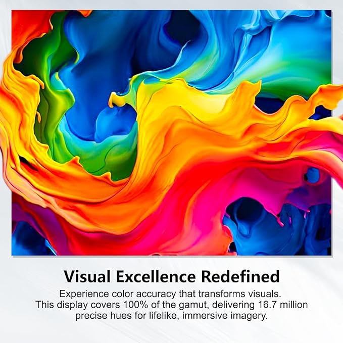 32 Inch 4K UHD 3840 * 2160 Computer Monitor 75hz 1MS, IPS Monitor for Design, Casual Gaming, Work, Ultra-Slim Bezel Monitor Support Adaptive-Sync,100% sRGB,HDR,2X DP & 2X HDMI, VESA 100 * 100mm