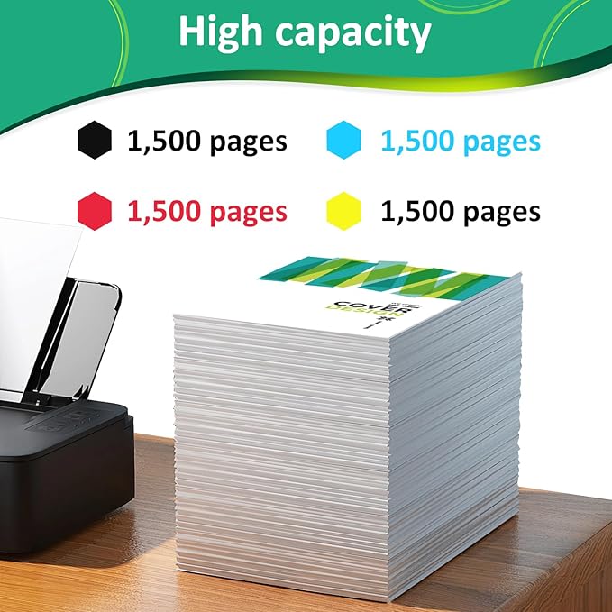 20N10C0,20N10K0,20N10M0,20N10Y0 Toner Cartridge(with chip) for Lexmark CS331dw CS431dw CX331adwe CX431adw Printer,1,500 Pages High Yield Ink Cartridge Compatible 20N1HK0,20N1XK0 4-Color Set (4 Pack)