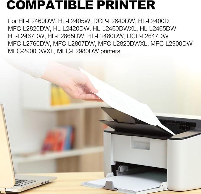 TN830XL Toner Cartridge Replacement for TN830XL TN830/XL/V Toner Compatible with Brother HL-L2460DW HL-L2405W HL-L2400D HL-L2480DW MFC-L2820DW XL MFC-L2900DW DCP-L2640DW Printer (4 Black)