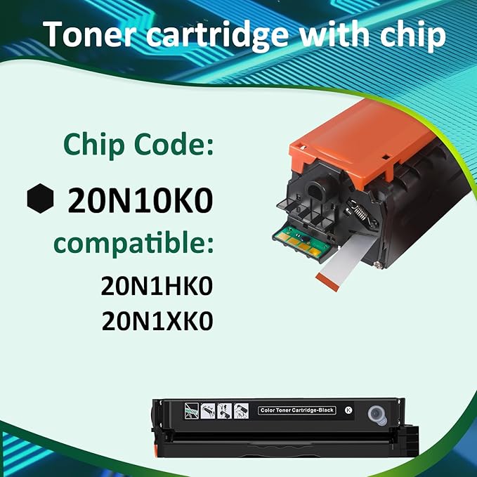 20N10K0 Black Toner Cartridge(with chip) for Lexmark CS331dw CS431dw CX331adwe CX431adw Printer,1,500 Pages High Yield Ink Cartridge Compatible 20N1HK0,20N1XK0 (1 Pack Black)