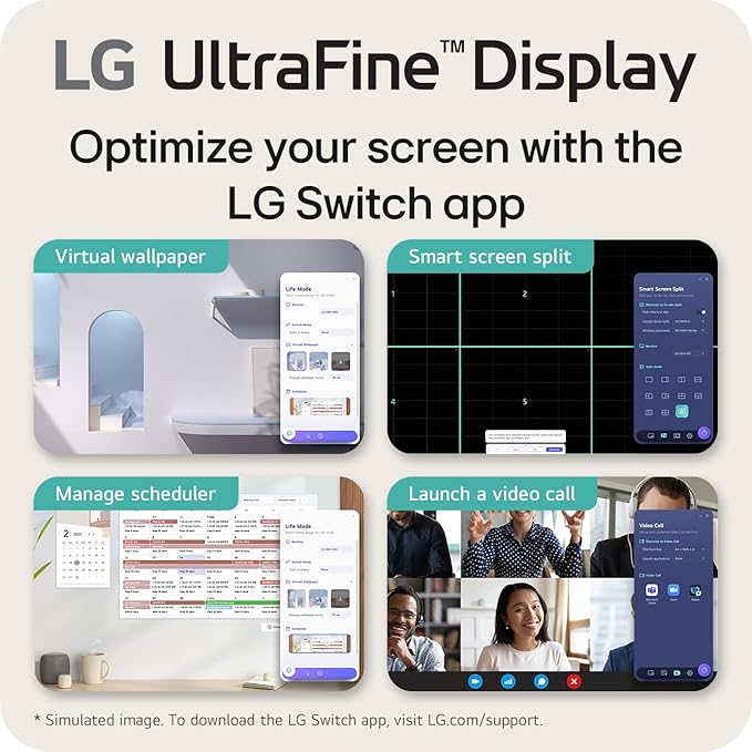 LG 27US500-W Ultrafine Monitor 27-Inch 4K UHD (3840x2160) HDR10 IPS Borderless Design Reader Mode Flicker Safe Switch App HDMI DisplayPort - White