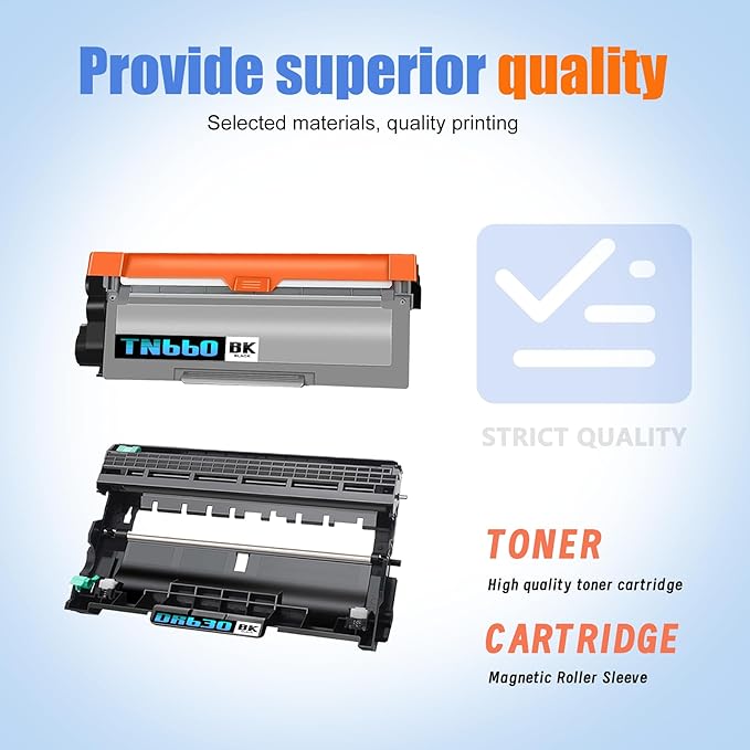 3-Pack TN660 DR630 Black Toner Cartridge and Drum Unit, Replacement for Brother HL-L2300D L2305W L2315DW L2320D L2340DW L2380DW MFC-L2680W L2700DW L2705DW L2720DW L2740DW DCP-L2520DW L2540DW Printer