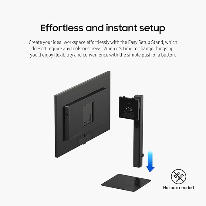 SAMSUNG 32" ViewFinity S8 (S80D) Series 4K UHD High Resolution Computer Monitor, HDR10, Multiple Ports w/ HDMI, DisplayPort, USB-A, Height Adjustable Stand, LS32D806EANXGO, 2024, 3Yr Warranty