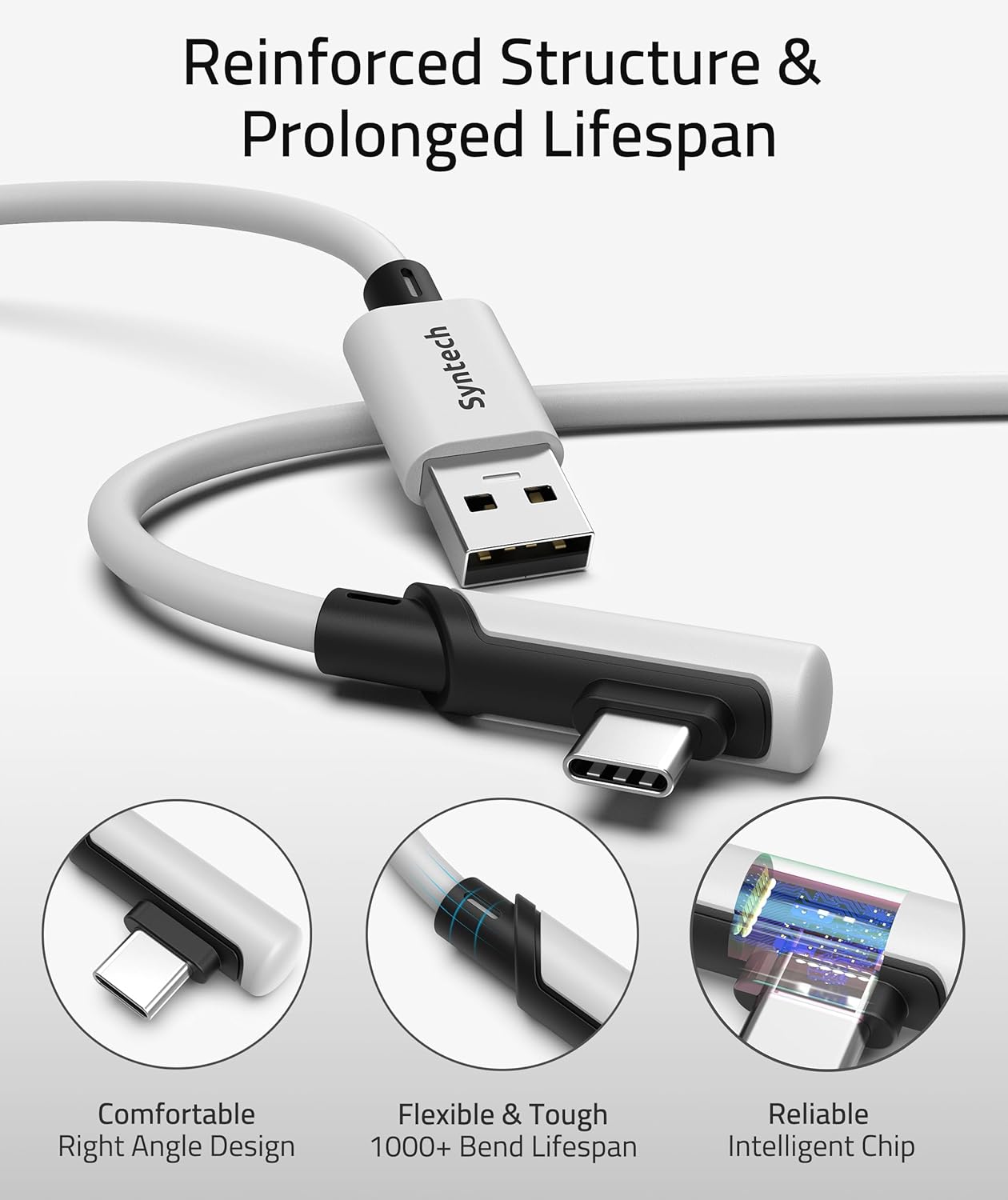 Syntech Link Cable 20 FT Compatible with Oculus/Meta Quest 3/Meta Quest2/Pro/Pico 4/Ultra Accessories and PC/SteamVR, High Speed PC Data Transfer, USB 3.0 to USB C Cable for VR Headset