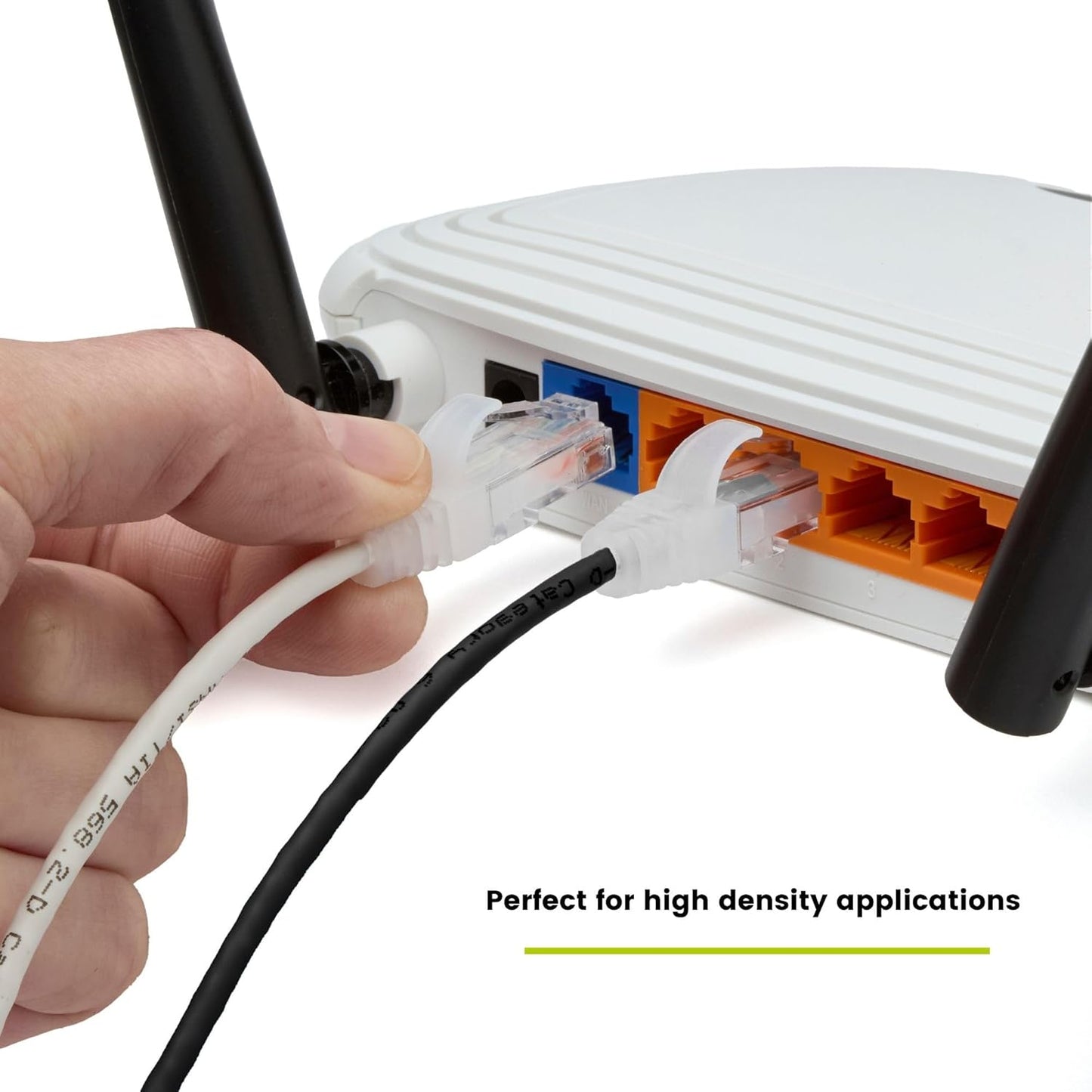 TRUECABLE Cat6 Component Rated Patch Cable, Unshielded (U/UTP), 7ft, Black, 28AWG Solid Copper, Snagless 10G High-Speed Ethernet Cable, PoE++ 4PPoE 100W, UL Listed, RoHS-3, 5 Pack