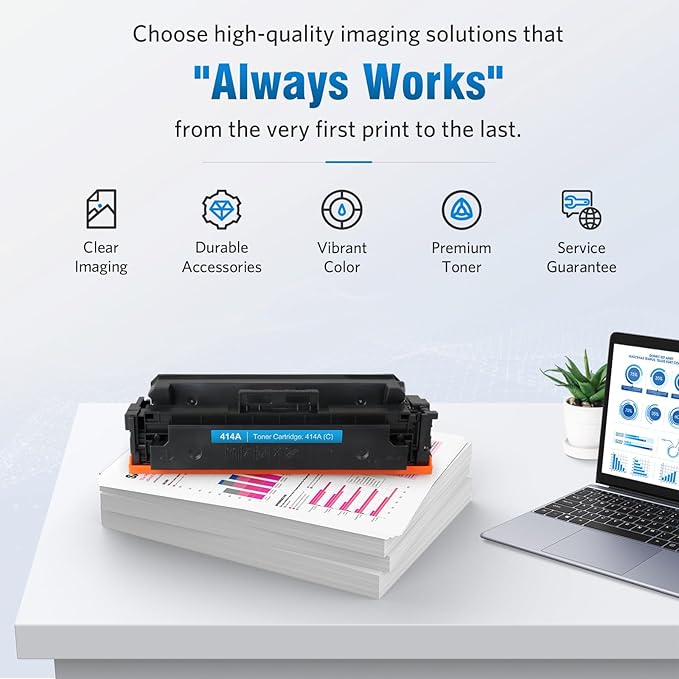 414A Compatible Toner Cartridge Replacement for HP 414A W2021A 414X W2021X Works with M454 M454dw M454dn MFP M479 M479fdw M479fdn M479dw M455dn M480f Printer W2021A (1 Cyan)
