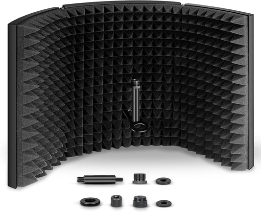 Aokeo Professional Studio Recording Microphone Isolation Shield,Suitable for Blue Yeti and Any Condenser Microphone Recording Equipment（AO-403）