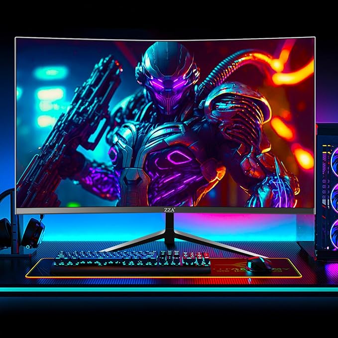 ZZA 32 Inch Monitor - 2K Resolution, 165Hz/180Hz,1440p Monitor, 1ms Response Time, FreeSync & G-Sync, HDR10, 122% sRGB Coverage, DP/HDMI,32 Inch Computer Monitor VESA Mount Compatible