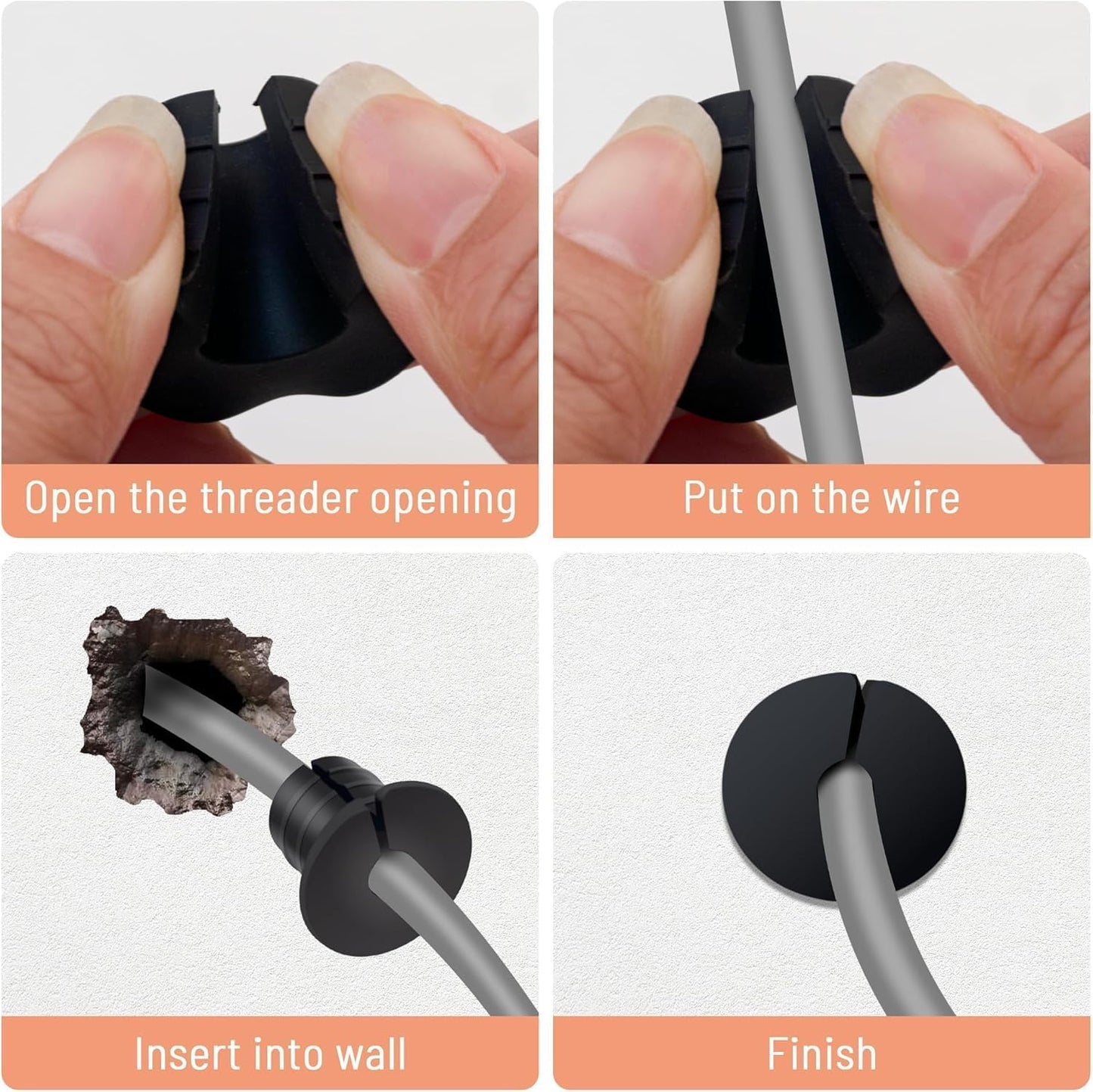 Cable Routing Kit for Starlink for 3/4 inch Wall Hole 10 Pcs, Starlink Accessories, Silicone Cable Wall Pass, Starlink Anti-Slip Wall Grommets for Cables (3/4 inch)