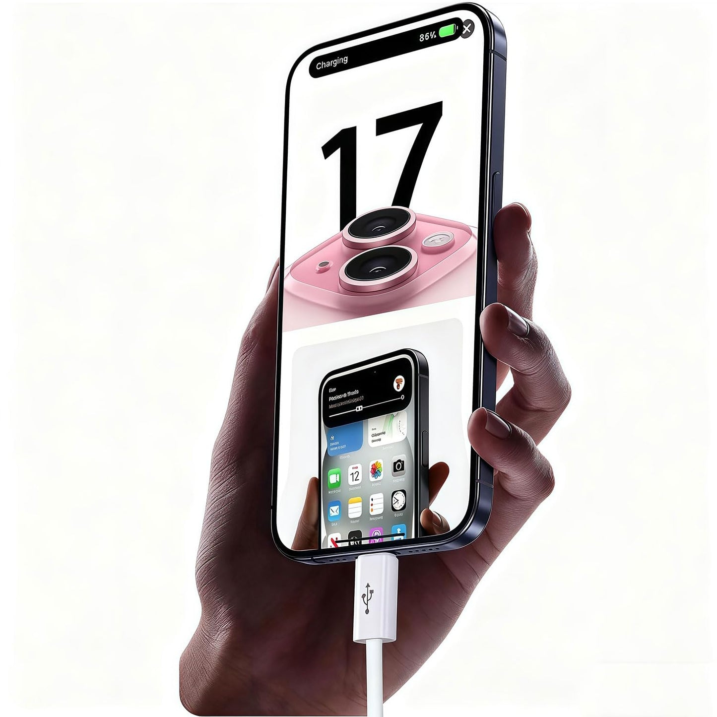 6ft USB A to USB C CarPlay Cable for iPhone 15/16/17, 15 16 17 Pro Max, 15/16 Plus, iPhone 16E,17Air, AirPods 4/AirPods Pro (2nd/3rd Gen),iPad 10th Gen, iPad Pro 12.9/11,Air 5th/4th Car Charging Cable