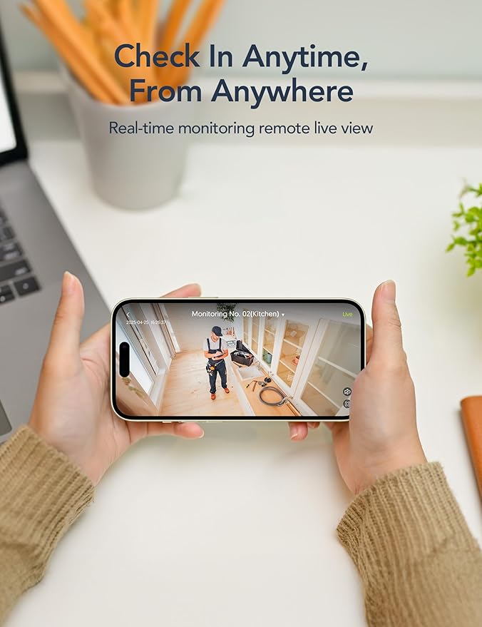GNCC Cameras for Home Security,Indoor Security Cam,Pet Camera with Phone App,1080P Motion Detection, 2-Way Audio, Night Vision, Cloud & SD Card Storage, Works Alexa & Google Home, 2.4G WiFi(only)