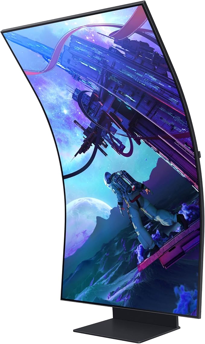 Samsung 55" Odyssey Ark 2nd Gen 4K UHD 1000R Curved Gaming Monitor, 165Hz, 1ms, 4 Input Multi View, Quantum Mini-LED, AMD FreeSync Premium Pro, HDR 10+, Height Adjustable Screen, LS55CG970NNXGO