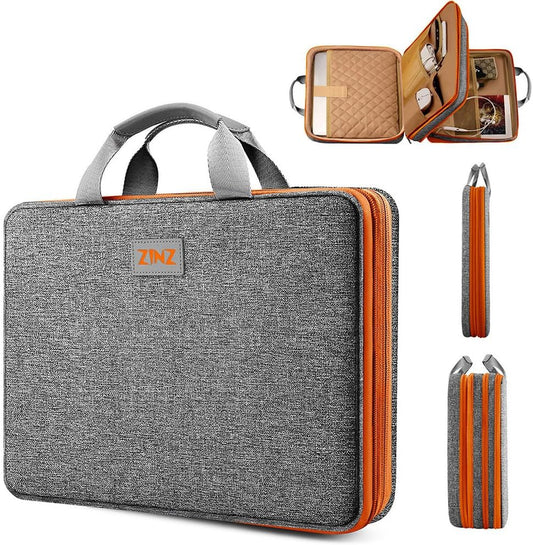 ZINZ Slim Expandable Laptop Case 15.6 Inch Sleeve Upgraded Protective Durable Recycled Carrying Case Compatible with MacBook 15" & 16" and Most 15" 15.6" 16" Notebook,D01G02