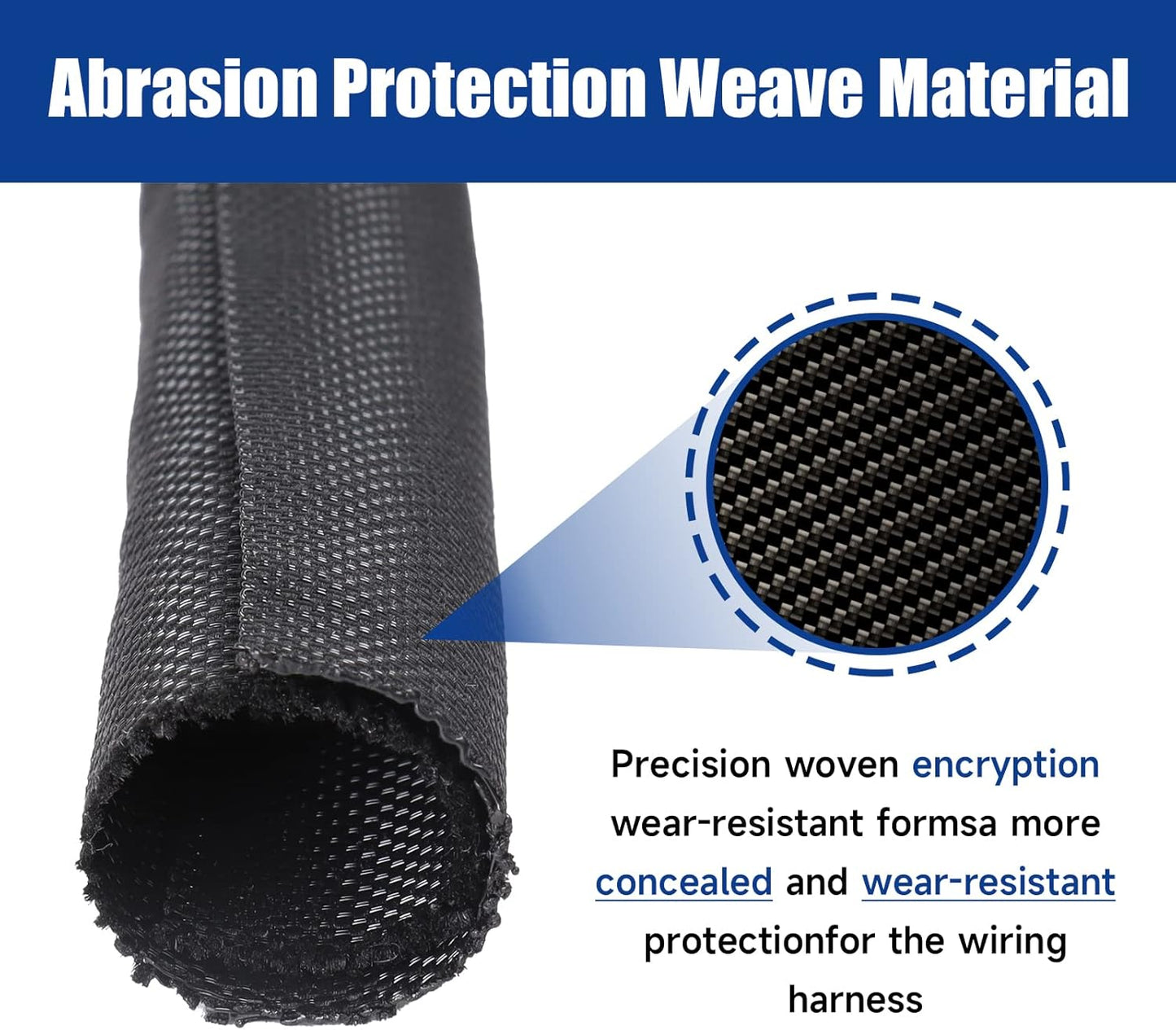 Automotive Wire Sheathing Split Wire Loom Braided Mesh Woven Cable Sleeve for Wires/Cable Cord Protector (1/4" - 95 Feet)