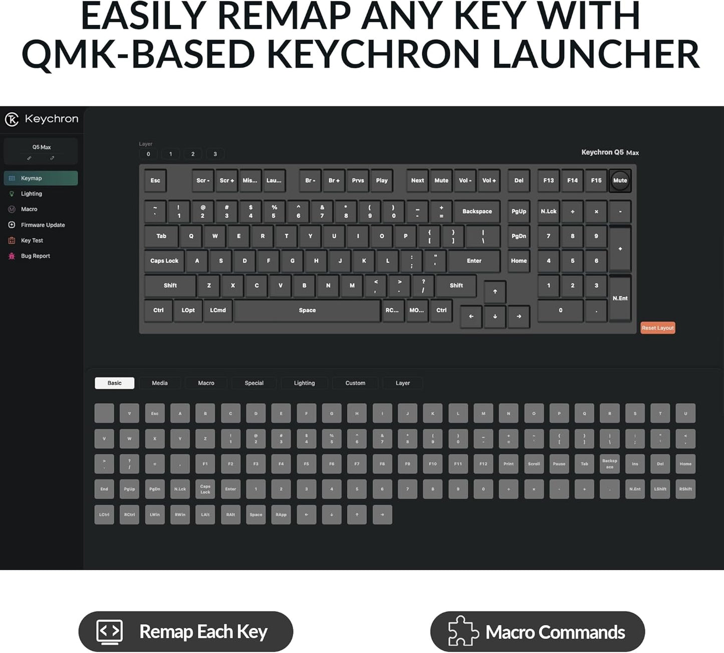 Keychron Q5 Max Wireless Custom Mechanical Keyboard, 2.4 GHz Bluetooth QMK Full Aluminum 96% Layout RGB with Hot-swappable Gateron Red Switch Compatible with Mac Windows Linux