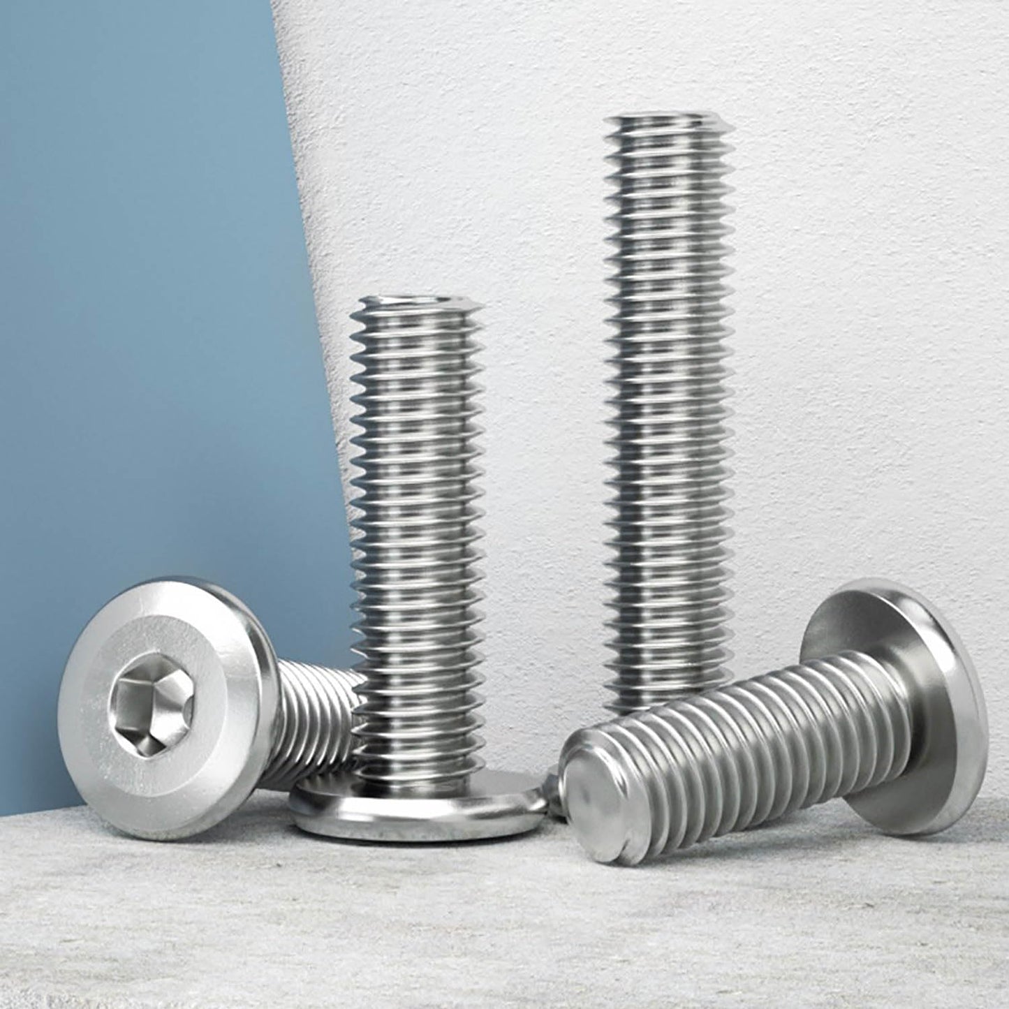 1/4-20 x 3/8" (50 Pack) Flat Head Hex Socket Cap Screws Bolts, 304 Stainless Steel 18-8, Hex Drive, Bright Finish, Fully Machine Thread