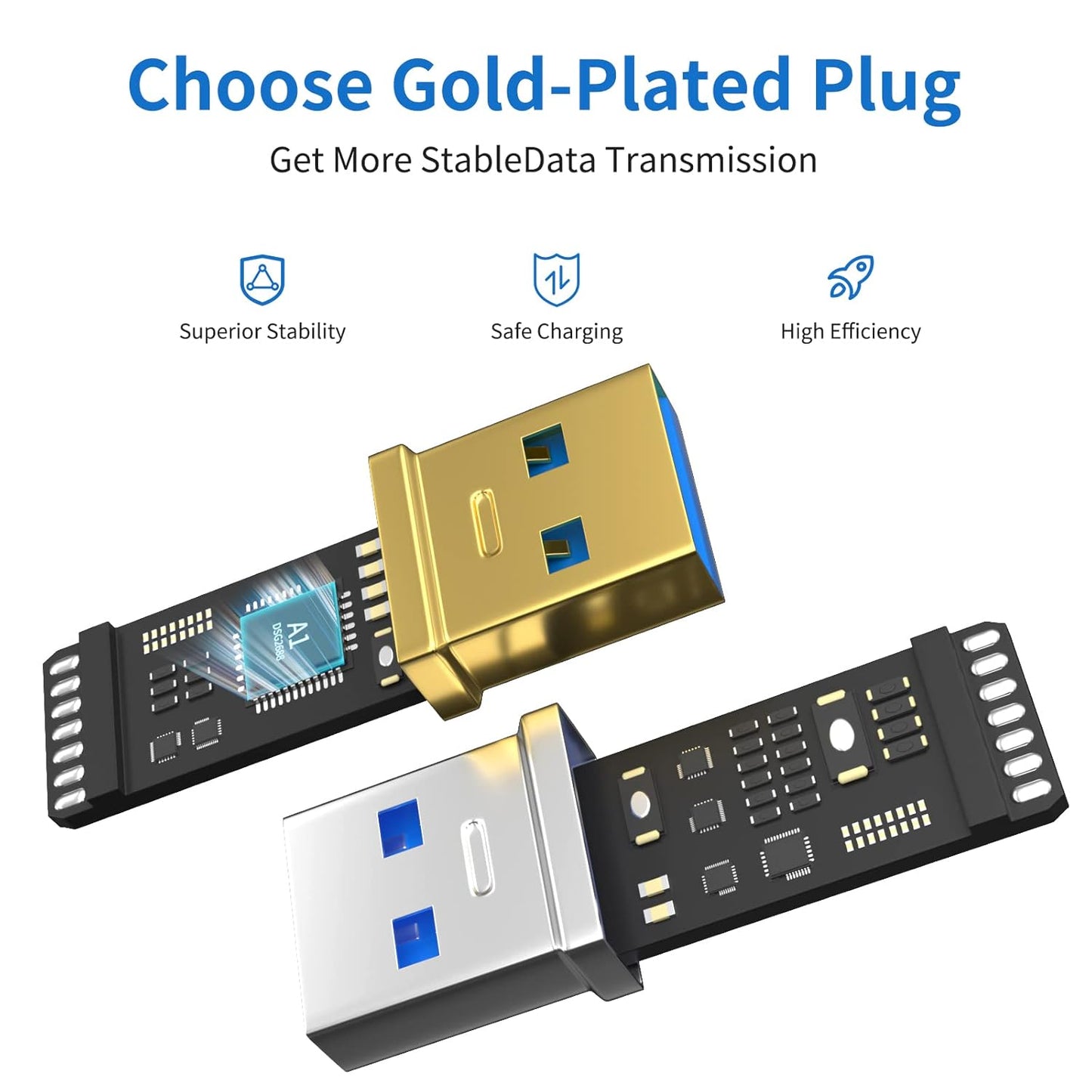 USB 3.0 Extension Cable 33FT Type A Male to Female Active Extender Cord with 2 Extension Chipsets Signal Booster and 1 USB-C Charging Port, for Webcam, USB Hub, PlayStation, Printer, Camera