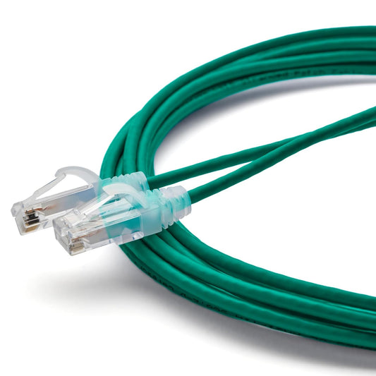 TRUECABLE Cat6 Component Rated Patch Cable, Unshielded (U/UTP), 14ft, Green, 28AWG Solid Copper, Snagless 10G High-Speed Ethernet Cable, PoE++ 4PPoE 100W, UL Listed, RoHS-3, 1 Pack