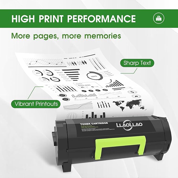 56F1U00 Toner Replacement for Lexmark 56F1U00 Black Toner Cartridge High Yield for MS521 MS621 MS622 MX521 MX522 MX622 Laser Printer (25,000 Pages)