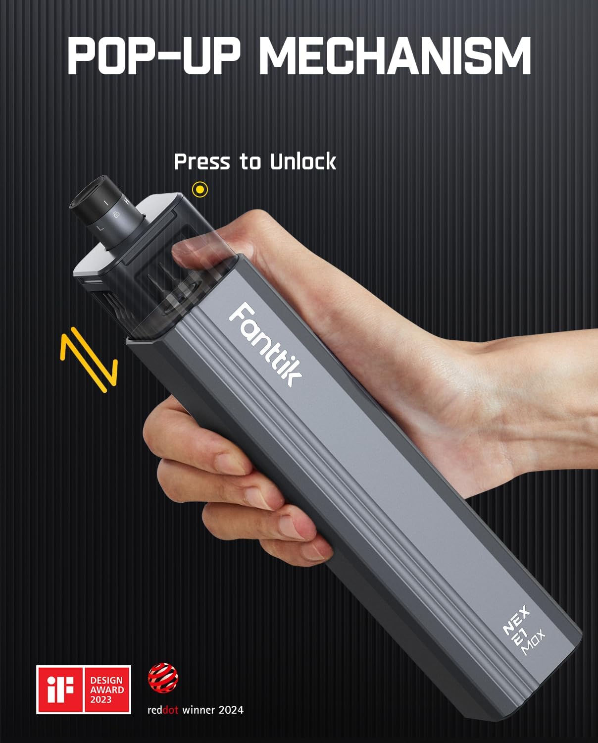 Fanttik E1 Max Electric Screwdriver, Mini Precision Screwdriver Set, 50 Magnetic Bits, Magnetic Storage, 5/32‘’Hex, Repair Tool Kit for Electronics Phone Camera Laptop Watch (Grey)