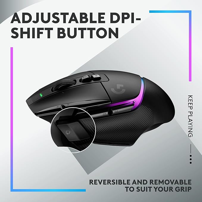 Logitech G502 X Plus Lightspeed Wireless RGB Gaming Mouse and G640 SE Large Cloth Gaming Mouse Pad (460 x 400 x 3 mm) - Black