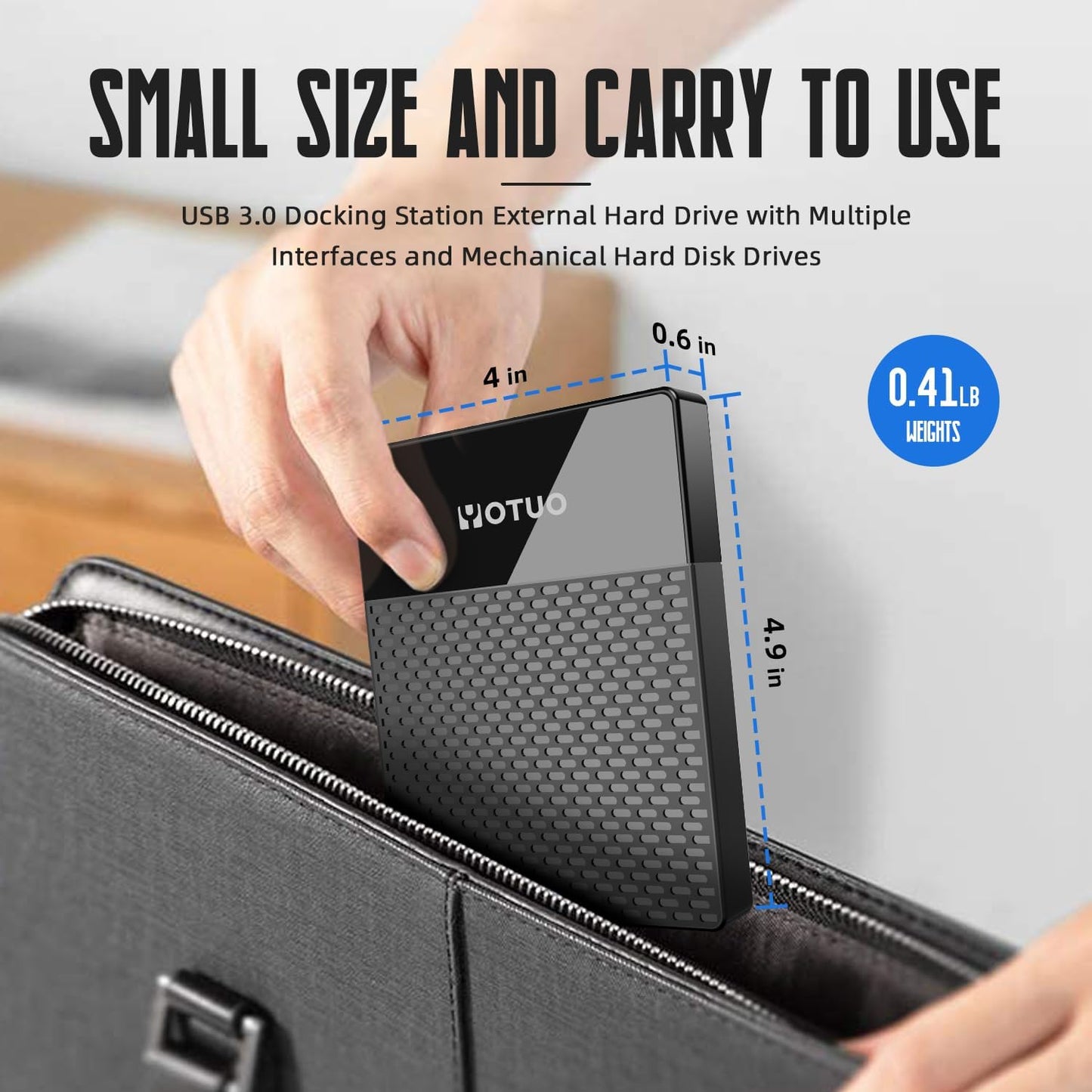 2TB Docking Station External Hard Drive Storage, USB-C Hub + HDD 7-in-1, USB 3.0, SD/TF Card, HDD for Windows, Mac, Android, TV, Phone, Laptop, Desktop, PC