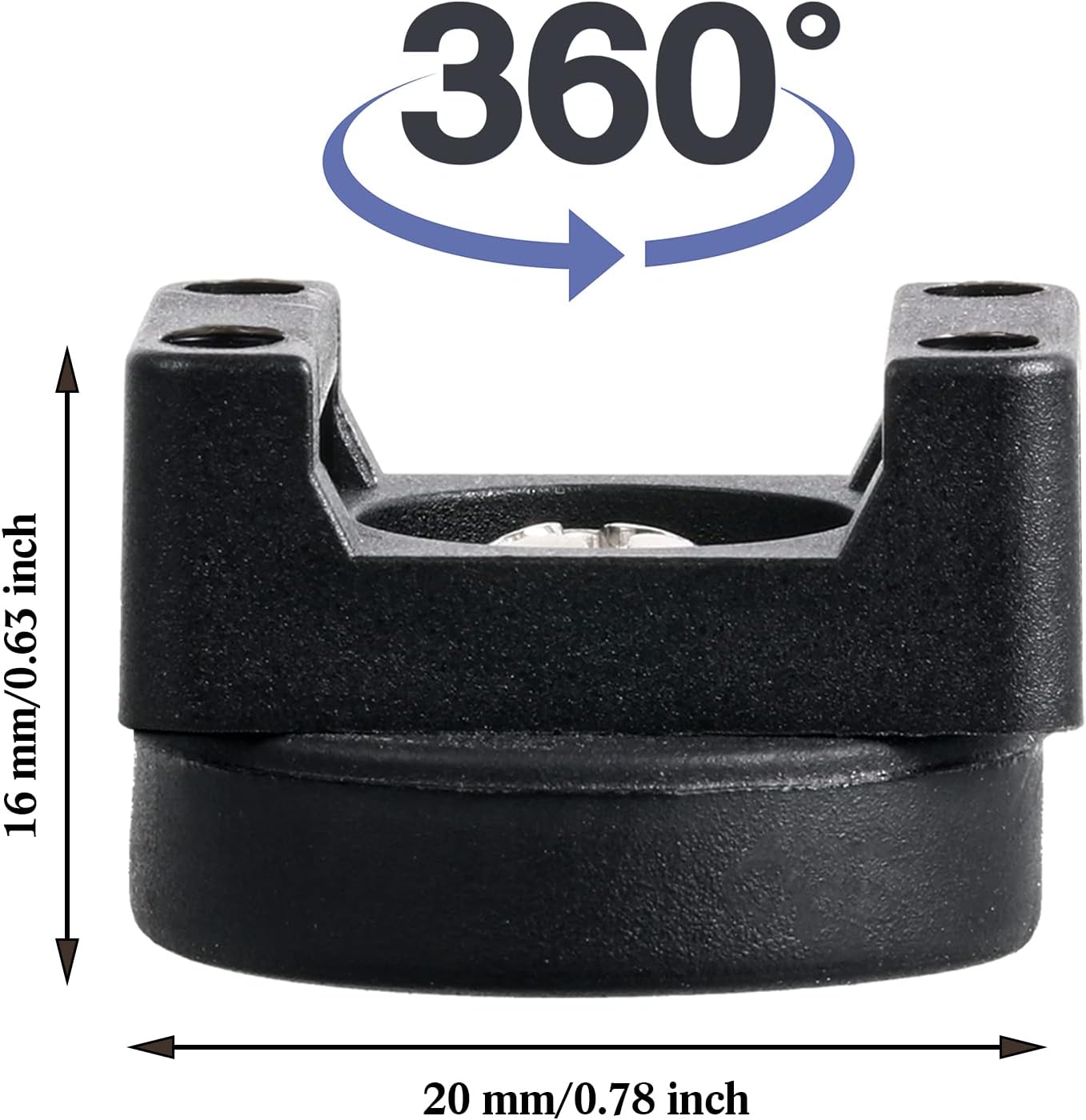 Yookeer 15 Pcs Magnetic Zip Tie Mount Base Black Magnetic Cable Clips Wire Holder Multipurpose Cable Ties Management Base Electrical Supplies for Wire (22 mm)