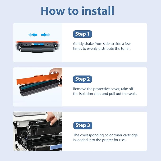 210A Toner Cartridges 4 Pack Color Laser Jet Pro MFP 4301fdw Compatible for HP Color Laser Pro 4201dw 4201dn MFP 4301fdn 4301fdw 4301dw Printer for HP 210A 210X Toner Cartridges High Yield(BK/Y/M/C)