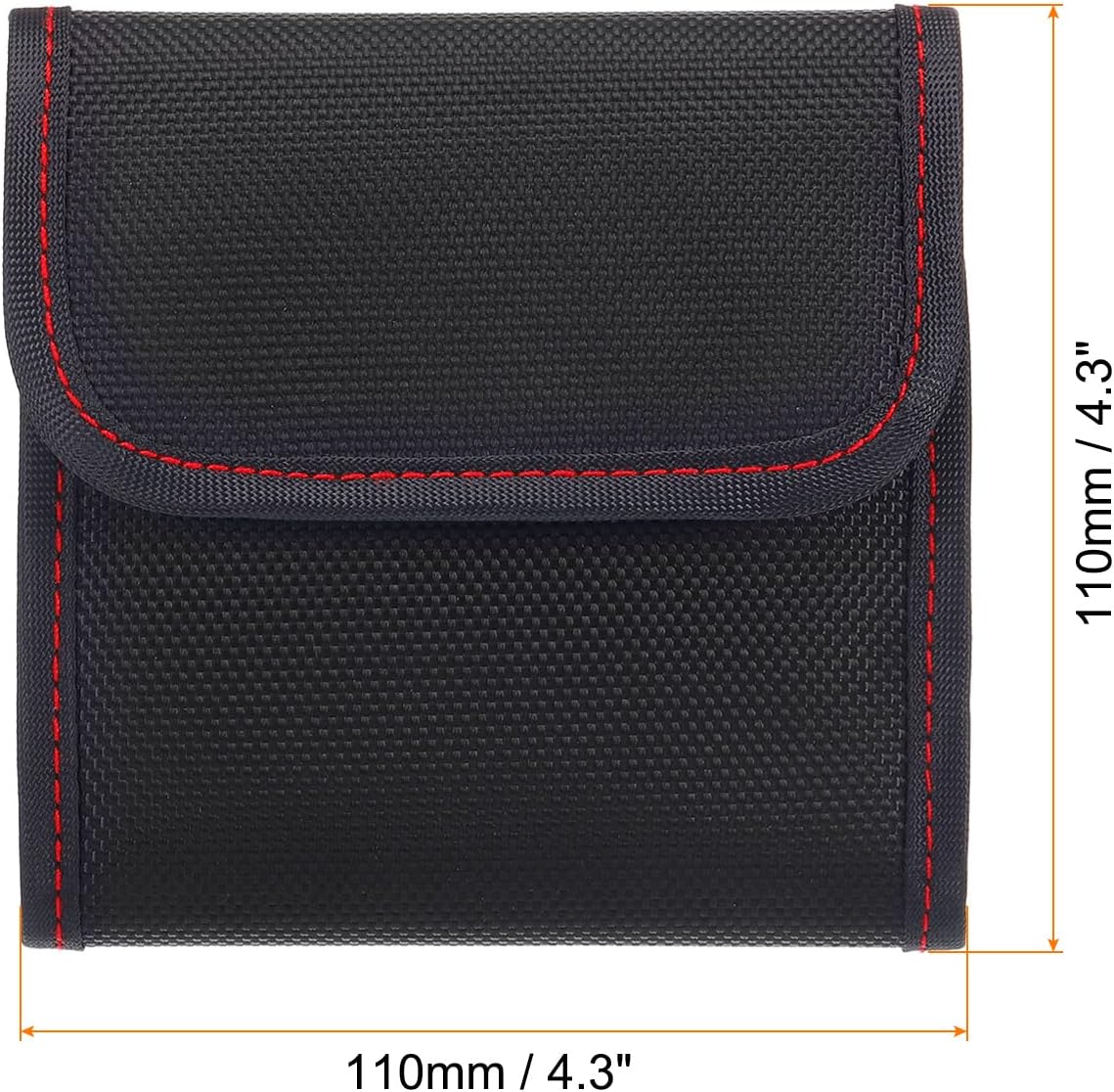 PATIKIL Lens Filter Case, 3-Pocket Camera Filter Case Portable Lens Filter Pouch Photography with Belt Loop Fit Camera Bag Strap Pocket Drone for 25mm-82mm, Black Red